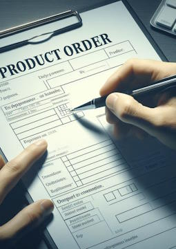 Personalised order forms are offered to customers wishing to purchase janitorial products